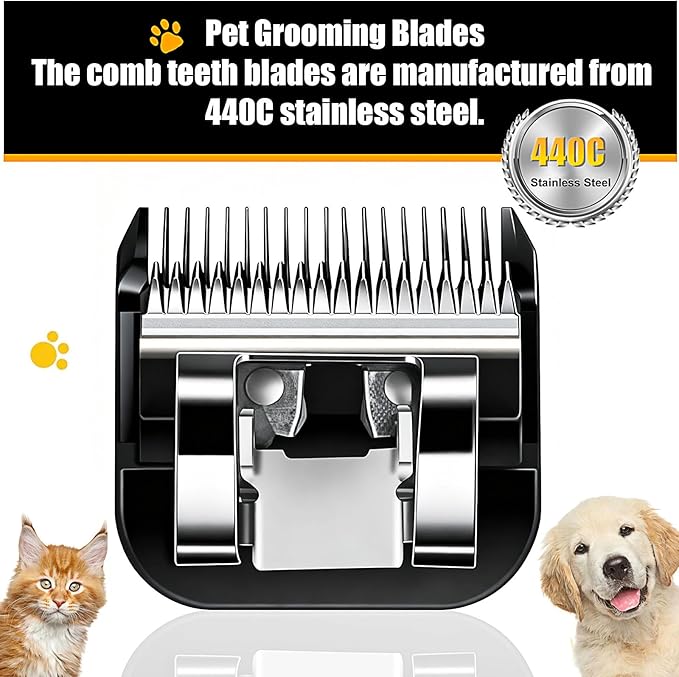 Dog Grooming Replacement Blades Compatible with Andis Dog Clippers,Most OsterA5, Wahl KM Series Pet Clippers for Animal Dog,Cat,Horse (10+4FC+5FC+7FC)