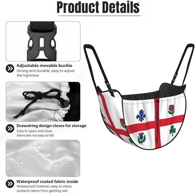 Montreal Flag Car Seat Organizer-Backseat Storage Bag for Travel | Waterproof Durable. Holds Snacks Gear Essentials. Fits Most Cars.