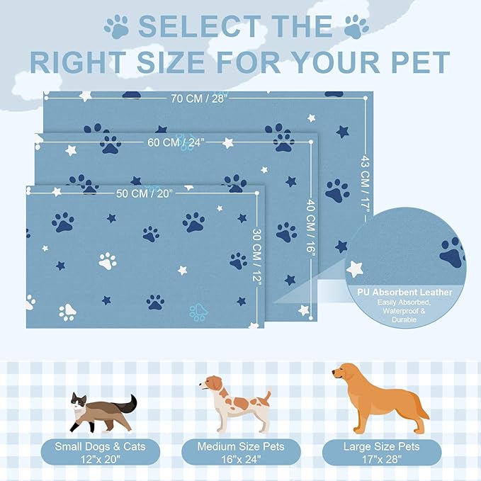 Pet Feeding Mats 16"x24"- Absorbent Dog Mat for Food and Water, Large Pet Food Mat, Rubber Mat for Dog Bowls, Pet Food Mats for Floor, Mat for Cat Food and Water Bowls
