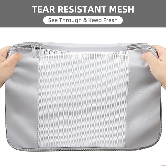 BAGAIL 6 Set/8 Set/10 Set Packing Cubes Various Sizes Packing Organizer for Travel Accessories Luggage Carry On Suitcase