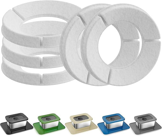 5 Pcs Replacement Filters for 10L No Spill Dog Water Bowl, Multi-Layer Filtration Provides Clean and Fresh Water, Compatible with 10L/6.5L/4.5L/3.5L/2.5L Stainless Steel Large Dog Bowls