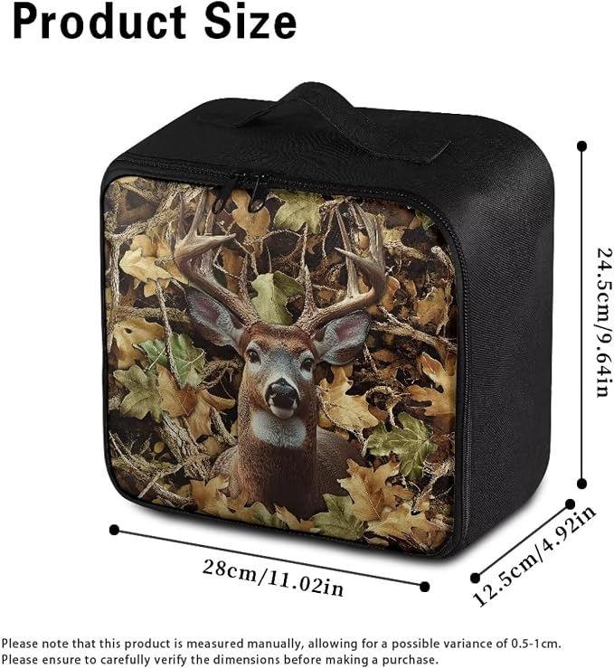 Rnyleeg Reindeer Hunting First Aid Bag Empty Portable First Aid Kit for Home Compact Trauma Medical Kits Medium Medication Storage Bag with Pockets