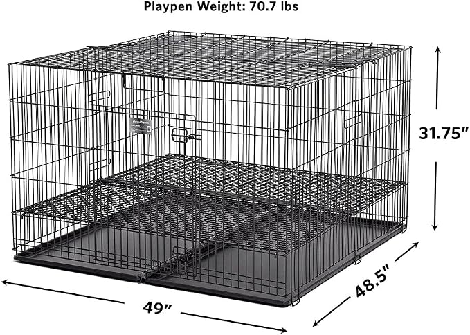 MidWest Homes for Pets Puppy Playpen Crate - 248-10 Grid & Pan Included