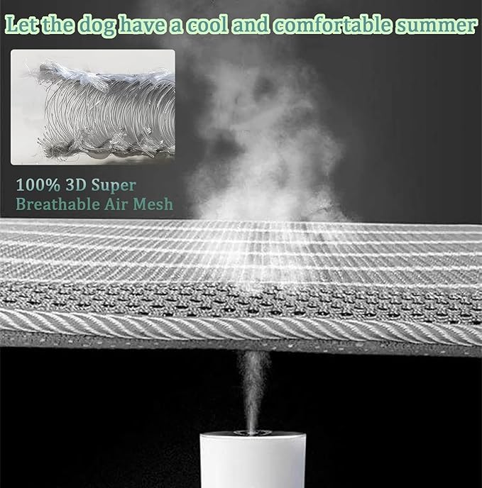 REEZEIVI Breathable 3D Air Mesh Pet Mat,Anti-Slip Bottom,Washable,40×28 | Dog Crate mat / Pet Crate pad,Anti-Slip Bottom,Non-stuffy,Machine Washable
