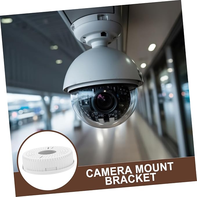 LIFKOME 2Pcs Ceiling Storage Box for Webcam and Security Camera Dome-Shaped Cable Management Holder for Monitor Router Speakers Easy Installation Plastic Material