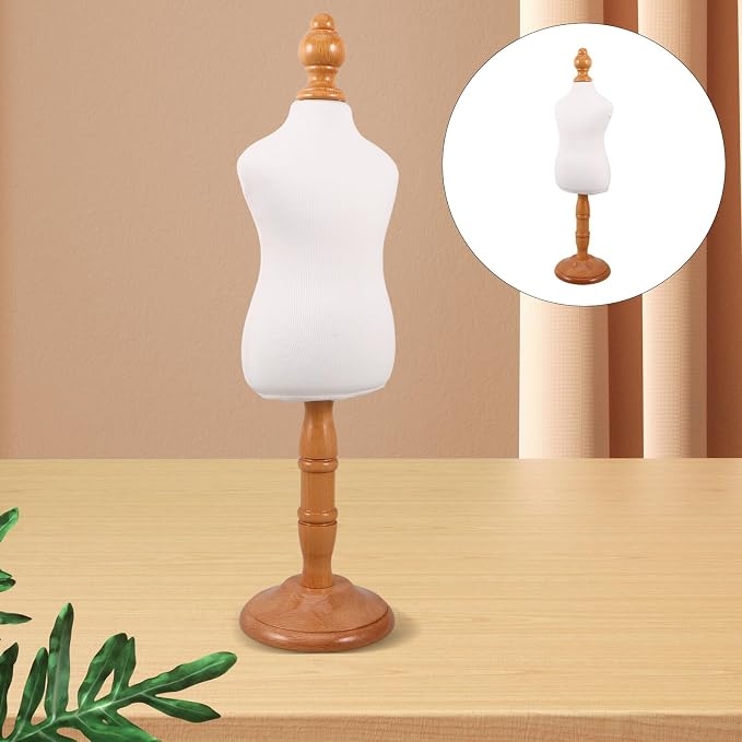 Small Pet Mannequin Dress Form Stand for Cats and Dogs – Portable Wooden Sewing Model for Dog Shirt Display and Pet Apparel Storage Rack