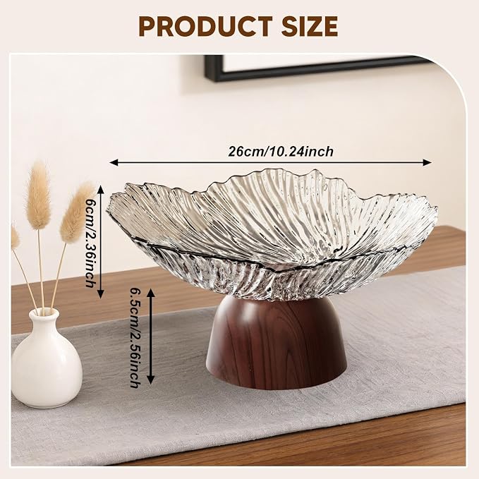 Pedestal Fruit Bowl: Elegant Fruit Bowl with Stand, Decorative Serving Tray And PET Organizer for Dining And Home Parties, white