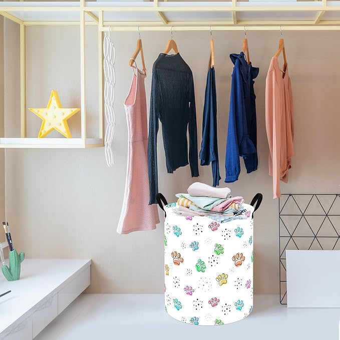 MAIZMZ Kids Hamper Storage Bins Organizer Toy Box Laundry Basket Large Canvas Collapsible Chest for Home/Dorm/Kitchen/Pet/Office/Closet/Shelf/Gift Baskets