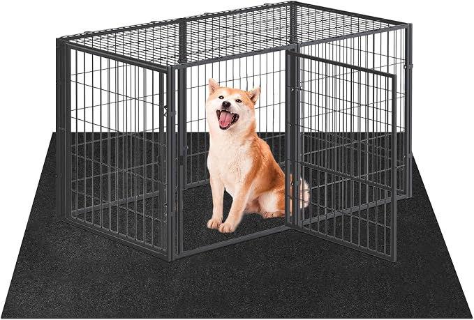 Dog Playpen Mat, Dog Crate Pad Liner for Kennel Training Under Pet Cage Mat Absorbs Waterproof Non-Slip Reusable Puppy Pad to Protect Floors, 29"×48"