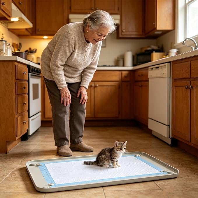 Pee Pad Holder - Silicone Tray, Spillproof Non Slip Pet Training Accessory