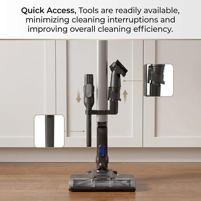 Vacuum Accessory Holder Compatible with Shark Rocket | Dual Tool Attachment Clip On Organizer for Crevice Tool and Pet Hair Brush Easy Storage and Quick Access