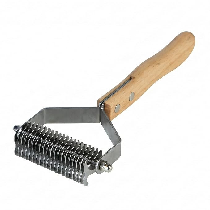Undercoat Rake for Dogs & Cats - Dematting Comb & Deshedding Tool, Dog Shedding Brush for Long Haired Breeds, Professional Grooming Tool for Mats & Tangles