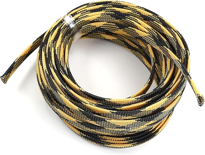 33ft PET Expandable Braid Cable Sleeving, 1/3 inch Cable Management Sleeve