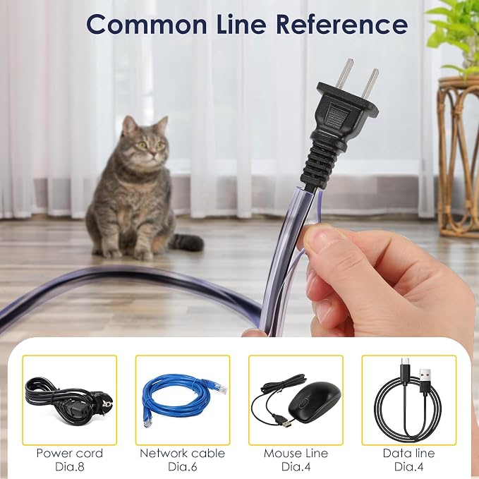 Dog and Cat Cord Protector from Pets No-Chew Solution, Cord, Cable Cover