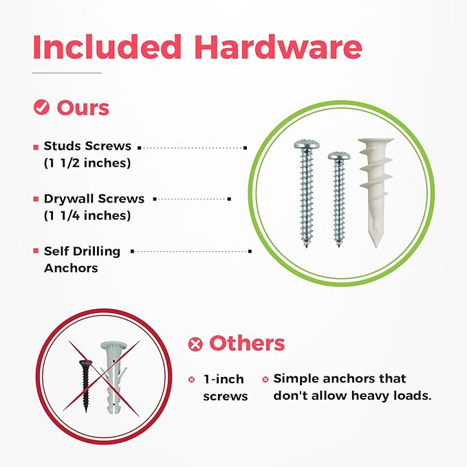 TIDYME Garage Tool Organizer Wall Mount - 48 inches - Sturdy Storage Rack with Adjustable Hooks, Anti-Rust - Easy Installation, 300lbs Capacity - Garden Tool Organizer (03 Racks & 06 Hooks) | 300 lbs, anti-rust carbon steel, garden tool organizer & sto...