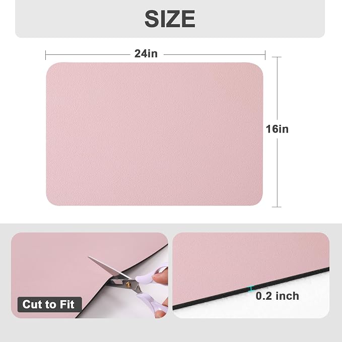 Ecotrim Coffee Mats for Coffee Bar Accessories, Pink 16" x 24"