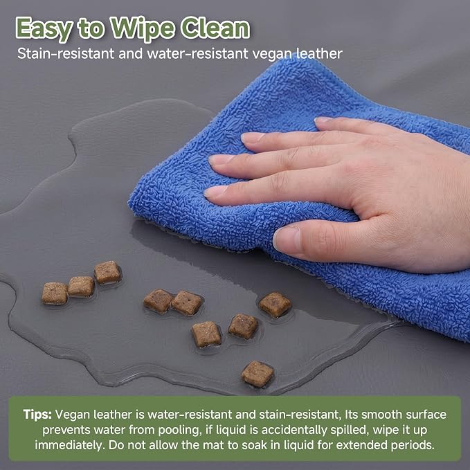 Outdoor Dog Crate Pad Bed, Reversible Waterproof Wipeable Kennel Mat, 35x22 | Wipeable Kennel Mat Pet Sleeping for Medium Large Dogs, Waterproof, Outdoor, Anti-Slip, Suit for Travel, Trunk, Dark Grey