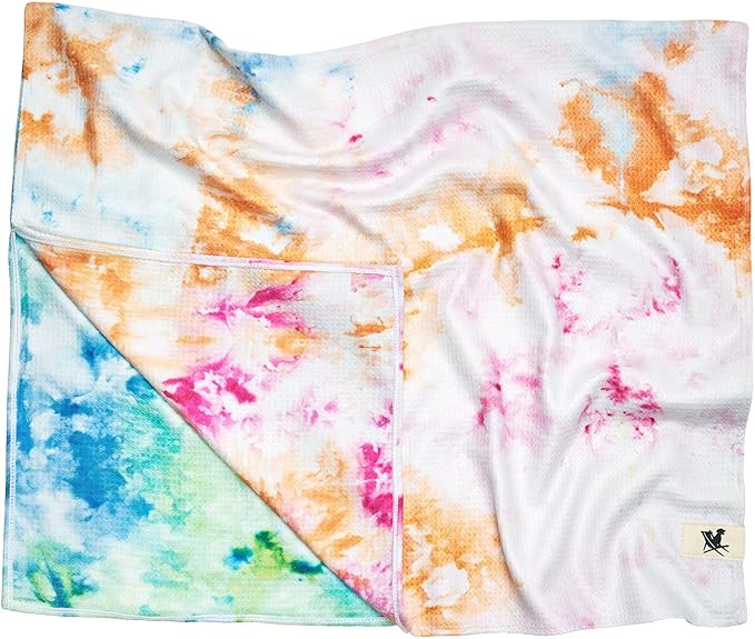 Dock & Bay Pet Towel - Super Absorbent & Quick Drying Dog Towels with Bag - 100% Recycled - Sunset Splash, Medium (90x50cm, 35x19)