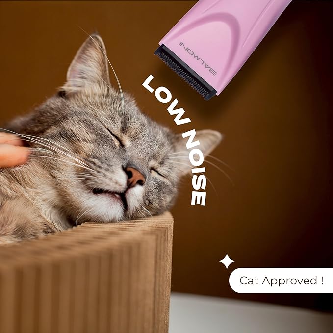 Cordless Pet Grooming Kit for Dogs & Cats, Quiet & Powerful Motor Paw & Face Trimmer, Lightweight Clipper, Dopamine Pink, Parent (Bundle-Dopamine Pink)