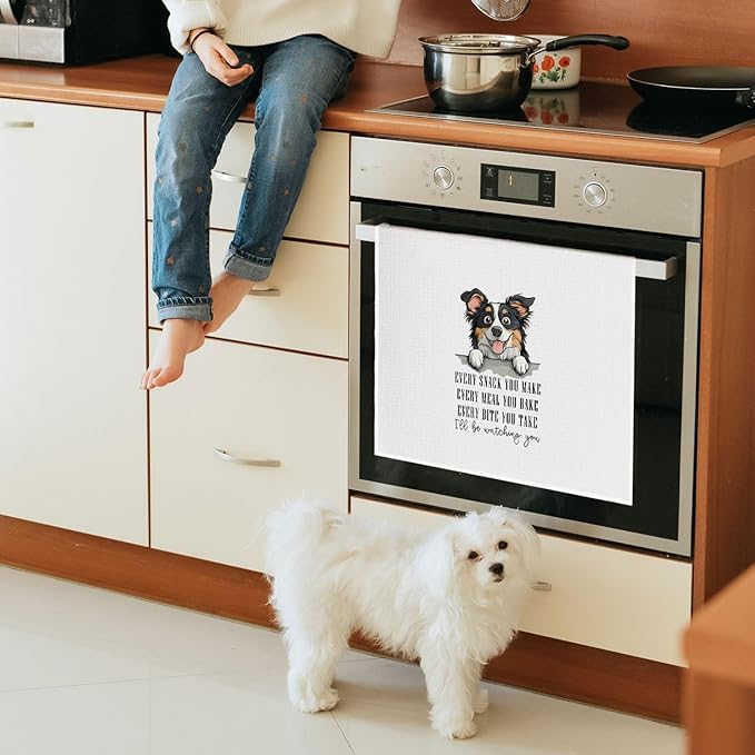 Australian Shepherd Gifts Kitchen Towels, Aussie Gifts Hand Towels, Mini Aussie Gifts, Dog Kitchen Bathroom Decor, 16x24 Inch