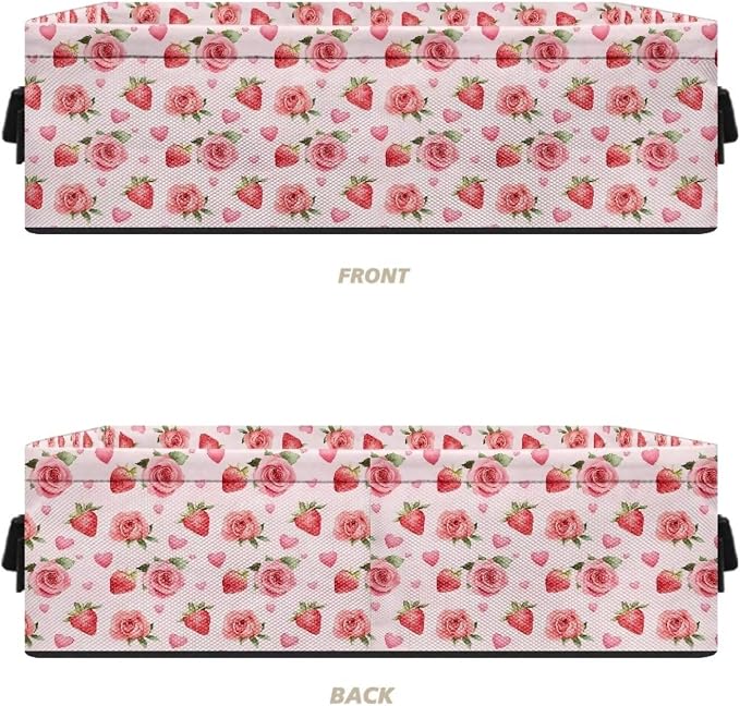 Valentine Rose Toilet Paper Basket Bathroom Basket with Handle, Toilet Roll Storage Modern Organizer and Storage Container, Decorative Shelf Bin Bathroom Decor