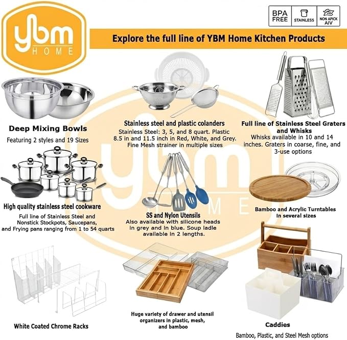YBM HOME Pack of 12 Kitchen Drawer Organizer Storage Box Made of Bamboo, 3x3x2 Inch 320