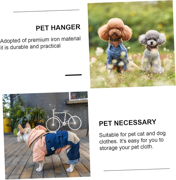 Pet Clothing Hanger Rack 20Pcs Plastic 19cm for Dog Clothes | Portable Organizer for Pet Clothes, Keeps Garments Neat, Practical Storage for Pet Owners and Friends