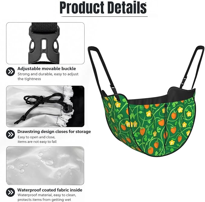 Fruit Garden Car Seat Organizer-Backseat Storage Bag for Travel | Waterproof Durable. Holds Snacks Gear Essentials. Fits Most Cars.