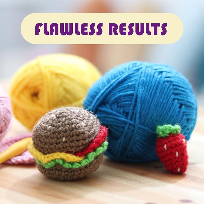 Crochet Kit for Beginners Adults and Kids - Beginner Crochet Kit for Adults with Step-by-Step Video Tutorials, Amigurumi and Crocheting Kit, Crochet Starter Kit with Soft Crochet Yarn and Crochet Bag