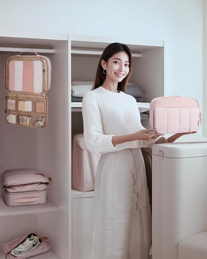 BAGSMART Compression Packing Cubes for Travel, 6/5/4set Lightweight Packing Organizers, Summer Travel Essentials Suitcase Organizer Bags Set