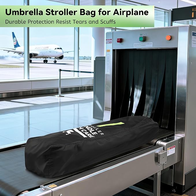 Umbrella Strollers Bag for Airplane, Stroller Travel Bag 42"H x 12"W x 12"D | Stroller Cover Accessories Fit Most Single Umbrella Baby Strollers, Baby Shower Gifts, Flying Essentials Gate Baggage Check