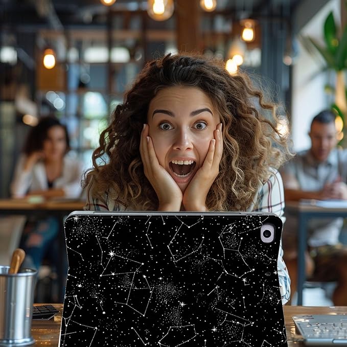 for Microsoft Surface Pro X/Pro X Plus-13 2019/2020/2021/2024 Tablet Case,Auto Wake/Sleep,Adjustable Stand Protective Cover - Star Constellation