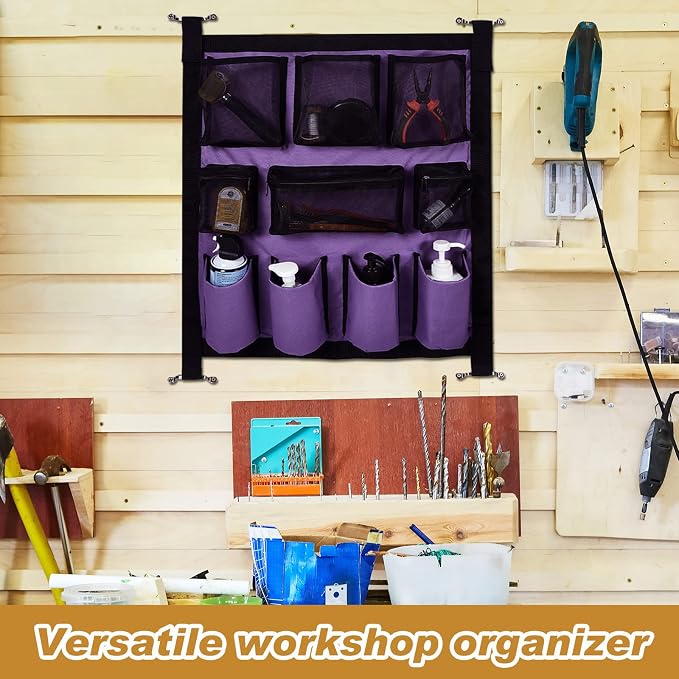 Riakrum 2 Pcs Horse Trailer Grooming Bag Hanging Horse Door Caddy Trailer Organizer Storage (Classic,29.92 x 22.83 Inch)