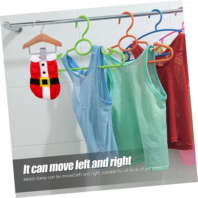 COLLBATH 2pcs Pet Dog Clothes Hanger Dog Skirt Hanging Clip Cat Costume Organizer Space Saver Hanger Organizer