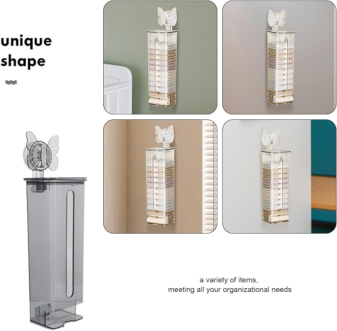 2pcs Elegant Wall Mounted Underwear Organizer with Protective Cover, Pet Material Hanging Storage Rack for Socks and Underwear, Space-Saving Design with Easy Installation