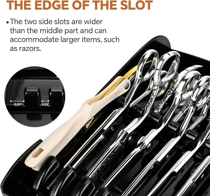 Salon Scissors Holder Rack,Salon Scissors Holder Racks Barber,Shears Stand Organizer Storage Tray,Hair Salon Shear Holder Scissors Storage Tray Available, for Scissors (8 x 5.1 x 2.2)