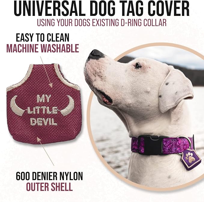 Woofhoof Dog Tag Cover (Burg My Little Devil)