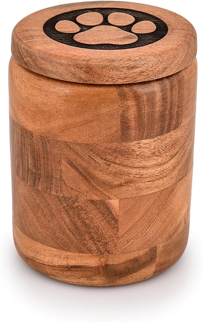 Kimona Food Jars & Canisters With PAW Engraved on Lid, Storage Food Kitchen Counter Containers for Candy, Flour, Oats, Coffee Bean, Pet Treats (4.5" X 4.5" X 6")