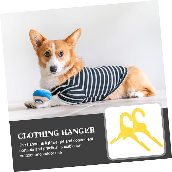 10pcs Pet Clothing Hangers Dog Cat Apparel Drying Rack Organizers for Easy Hanging for Home Travel and Grooming
