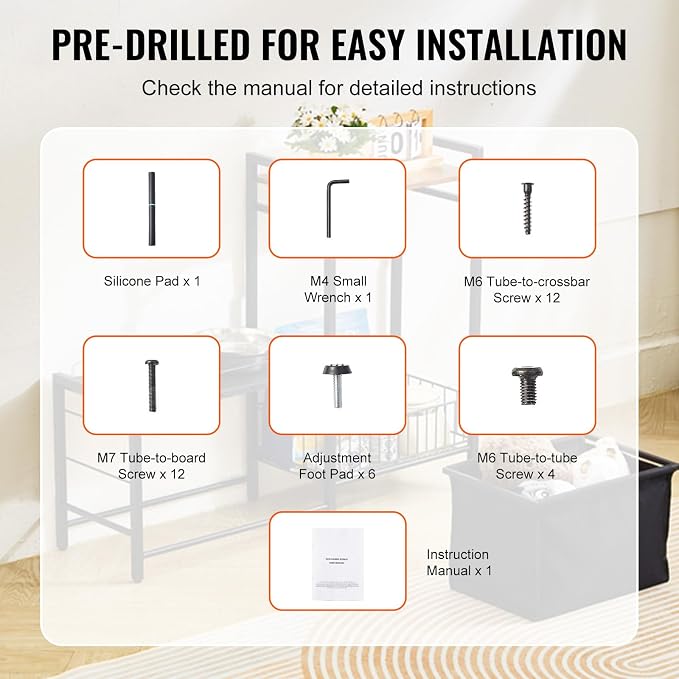 HappyBuy Pet Feeding Station with Storage, Elevated Dog Bowls, Raised Stand, Storage for Food and Toys, for All Sized Dogs