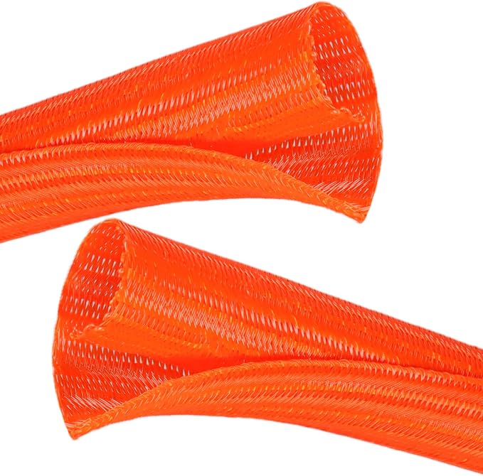 Cable Management, 16FT Wire Management Computer Cord Desk Organizer Protectors from Pets No Chew (Orange, 3mm-(1/8"))