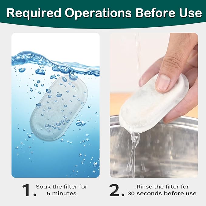 Cat Water Fountain Filters,Cat Fountain Replacement Filters for Stainless Steel 108oz/3.2L&67oz/2L Adjustable Water Flow Pet Water Fountain,Dog Water Fountain (16+16 Pack)