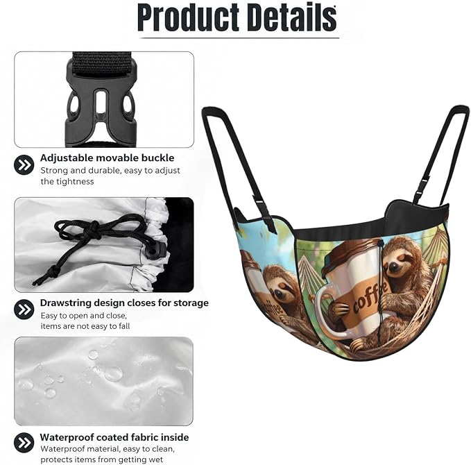 Animals in a hammock Car Seat Organizer-Backseat Storage Bag for Travel | Waterproof Durable. Holds Snacks Gear Essentials. Fits Most Cars.