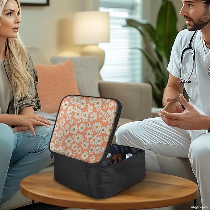 Empty First Aid Bag Daisy First Responder Case for Emergency Teams and Family Use Includes Modular Inserts Wear Resistant Zippers Breathable Back Panel