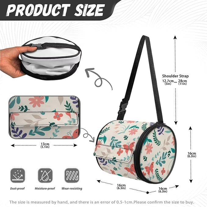 Green Leaves Butterfly Print Wall Mounted Toilet Paper Holder Moisture Resistant Versatile Tissue Roll Paper Holder Hanging Bathroom Tissue Towel Roll Holder 6.3 * 6.3 * 6.3 Inch