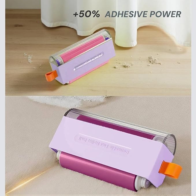 Mini Washable and Reusable Lint Roller for Clothes,Portable Sticky Roller Travel Size, Compact Pet Hair Remover and Small Lint Remover Extra Sticky