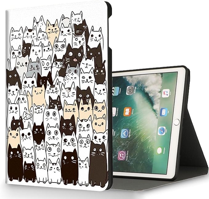 for Microsoft Surface Pro 8-13" 2021 Tablet Case,Auto Wake/Sleep,Adjustable Stand Protective Cover - Cute Cat Pattern
