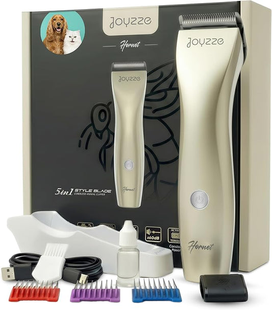 Hornet 5-in-1 Professional Pet Grooming Clipper for Dogs & Cats, Low Noise, Precision Trimmer for Trimming, Shaping & Styling