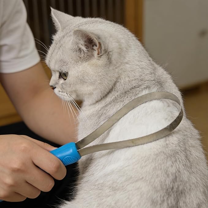 Horse Shedding Tool, Stainless Steel Shedding Blade for Horses & Dogs, Dog Shedding Brush for Double Coat Dogs, Deshedding Tool Grooming Brush for Horse Dog Cat(Single Loop)