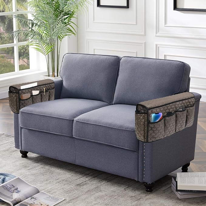 Remote Control Holder, Non Slip Bedside Caddy TV Remote Holder Armchair Caddy, Recliner Armrest Organizer with 14 Pockets for Cell Phone TV Remote Control Magazines